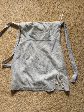 by the way. Light Blue and White Striped Mini Dress